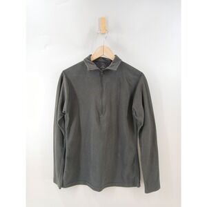 Terramar Quarter Zip Fleece Pullover Womens Large Gray Micropolyester Base Layer